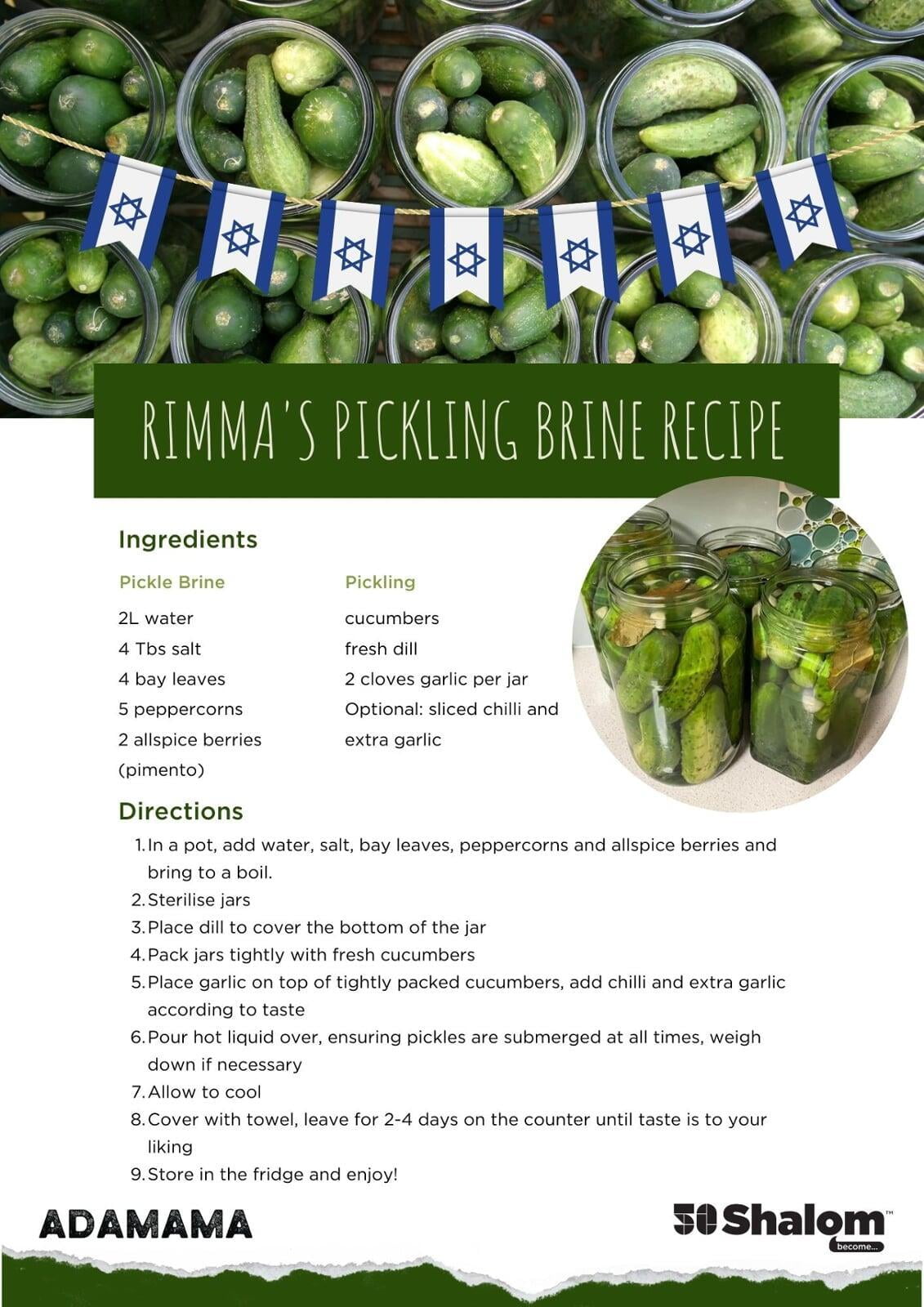 Rimma's Pickling Brine Recipe